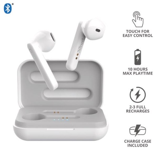 [23783] PRIMO TOUCH BT EARPHONES WHITE