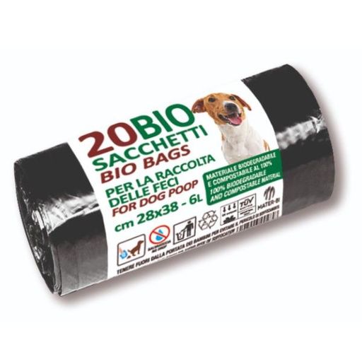 [BIONDOG] CF20 SACCHI DOG NERO 28X38