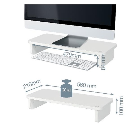 [64340001] SUPPORTO PER MONITOR ERGO BIANCO