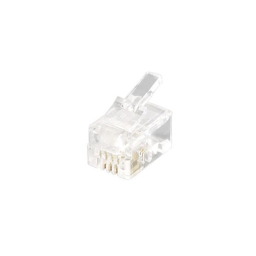 [121111] MODULAR PLUG RJ11 4P4C, (6U") UNSHI