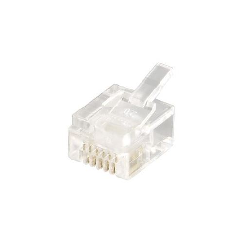 [121131] MODULAR PLUG RJ12 6P6C (6U") UNSHIE