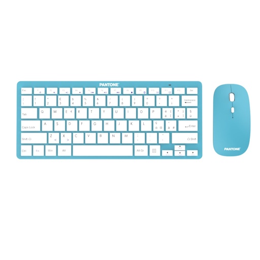 [PT-KB09G1] PANTONE TASTIERA CON MOUSE LBLUE