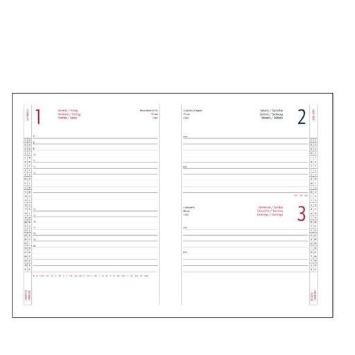 [7136AF32] AGENDA GIORNALIERA 15X21 ALFA BLU