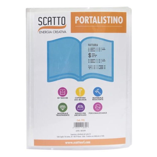 [743] PORTALISTINO PERSONALIZZ. 40 FOGLI