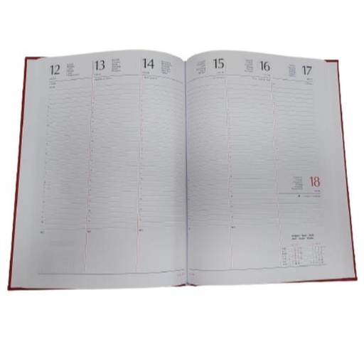 [9131XMT08] AGENDA ROSSA SETT 17X24 BL.