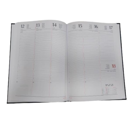 [9131XMT12] AGENDA BLU SETT 17X24 BL. FISSO