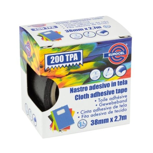 [016714314A] NASTRO TELA TPA200 NERO 38X2.7