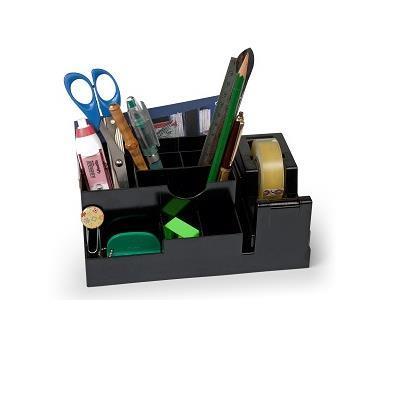 [1737-N] DESK ORGANIZER IN ABS NERO