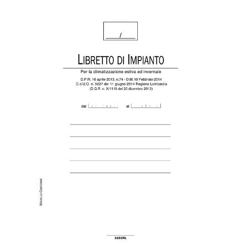 [3193RL000/SING] LIBRETTO IMP.CLIMAT LOMBAR 48P