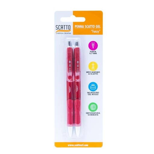 [594-02] CF2PZ PENNA  SCATTO GEL 0 7MM ROSSO