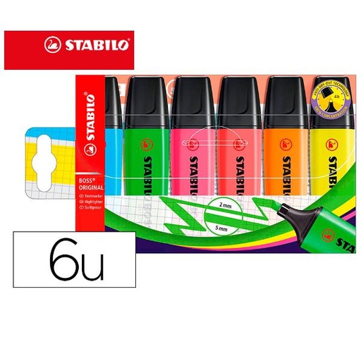 [70/6] AST6 STABILO BOSSORIGINAL 4 COL ASS