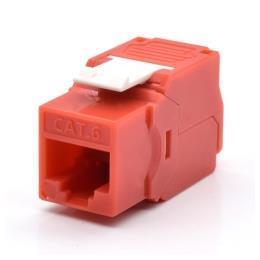 [WPC-KEY-6UP-R] PRESA RJ45U CAT.6  ROSSO