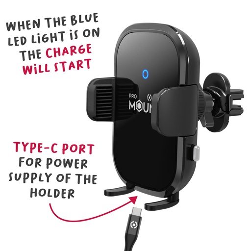 [MOUNTCHARGE15BK] WIRELESS CAR HOLDER 15 WATT BLACK