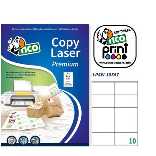 [LP4W-10557] CF1000ETIC TICO LASER BIANC105X57