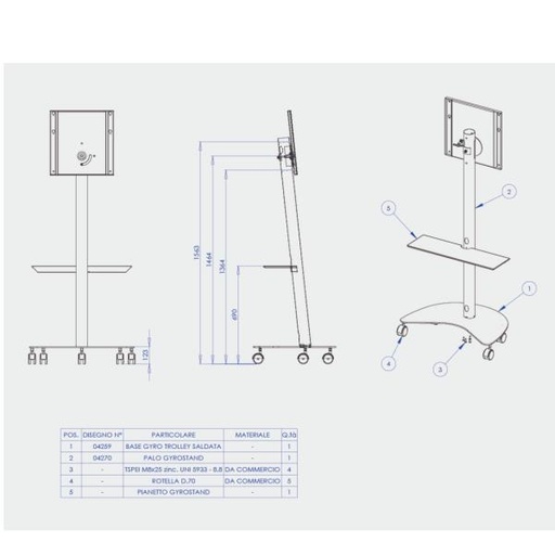 [OM17122] GYRO TROLLEY PER SAMSUNG FLIP 2