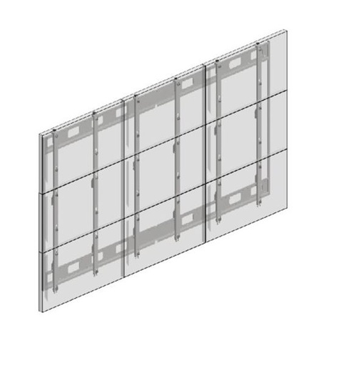 [PM5405] STRUTTURA 3X3 PARETE PIENA