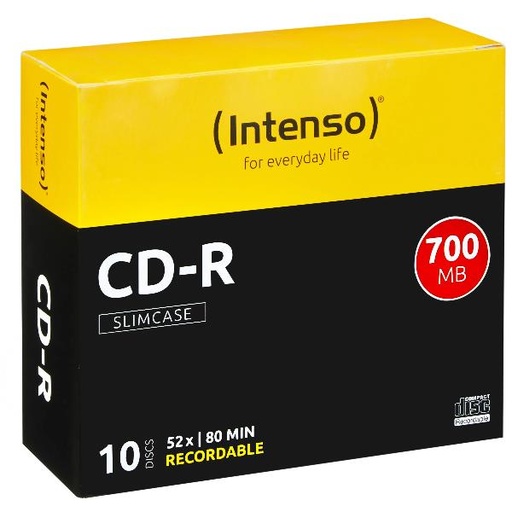 [1001622] CD-R 700 MB/80 M.52X SLIM CASE 10PZ