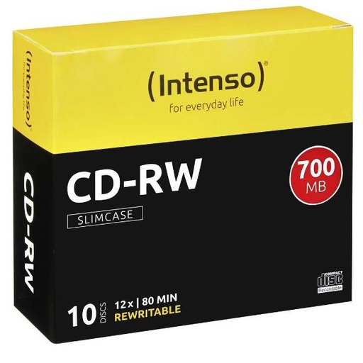 [2801622] CD-RW 700MB/80 M.12X SLIM CASE 10PZ