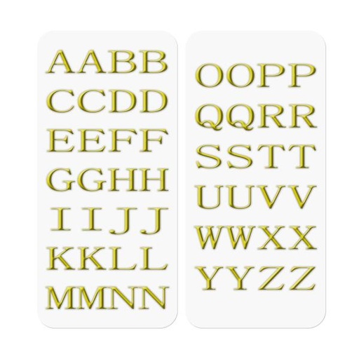 [STICKERLETTER01] 3D STICKERS LETTERS GOLD