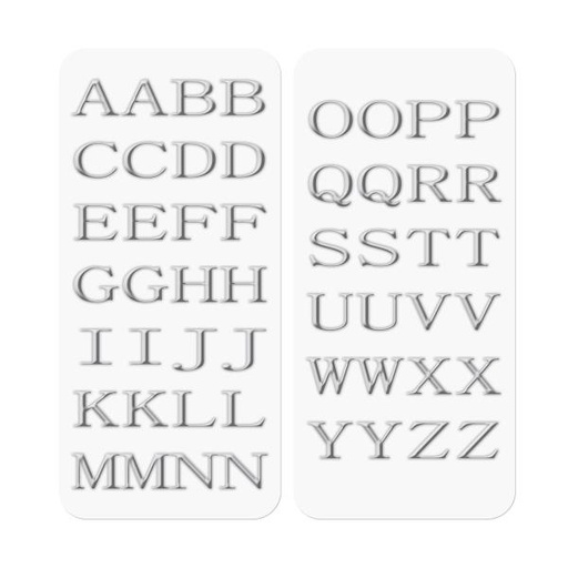 [STICKERLETTER02] 3D STICKERS LETTERS SILVER